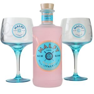 Malfy Gin Rosa Sicilian Pink Grapefruit + 2 Copa Gin Gläser 41% 0,7l